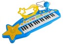 Duży Keyboard 37 Klawiszy MP3 + Mikrofon Niebieski Duży Keyboard 37 Klawiszy MP3 + Mikrofon Niebieski