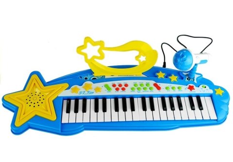 Duży Keyboard 37 Klawiszy MP3 + Mikrofon Niebieski Duży Keyboard 37 Klawiszy MP3 + Mikrofon Niebieski