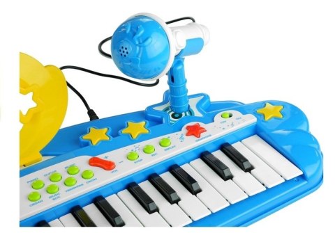 Duży Keyboard 37 Klawiszy MP3 + Mikrofon Niebieski Duży Keyboard 37 Klawiszy MP3 + Mikrofon Niebieski
