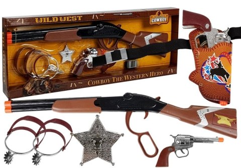 ZESTAW KOWBOJ DLA DZIECI PISTOLET SZERYF REWOLWER ZESTAW KOWBOJ DLA DZIECI PISTOLET SZERYF REWOLWER