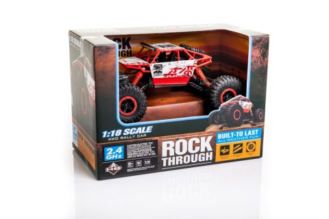 Samochód RC Rock Crawler 1:18 4WD 2,4GHz czerwony Samochód RC Rock Crawler 1:18 4WD 2,4GHz czerwony