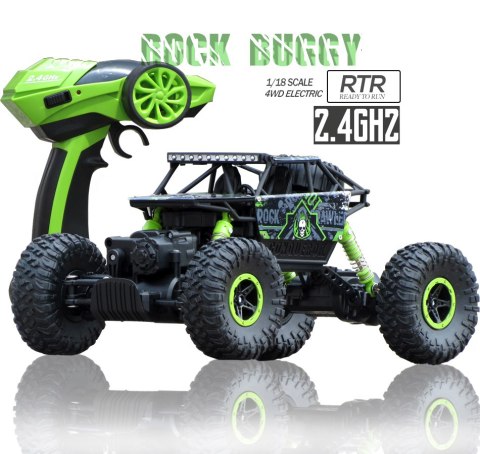 Samochód RC Rock Crawler 1:18 4WD 2,4GHz zielony