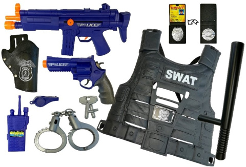 ZESTAW POLICJANTA Kamizelka KARBIN + akcesoria ZESTAW POLICJANTA Kamizelka KARBIN + akcesoria