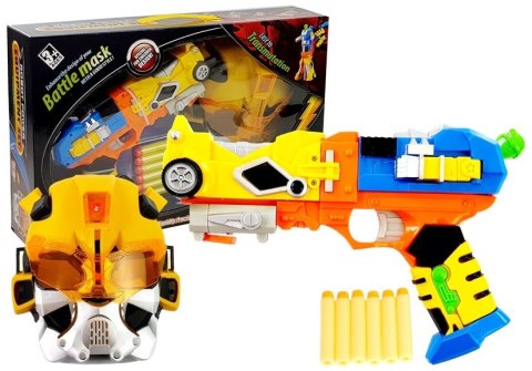 Pistolet na Strzałki Piankowe Robot 2w1 + Maska Pistolet na Strzałki Piankowe Robot 2w1 + Maska