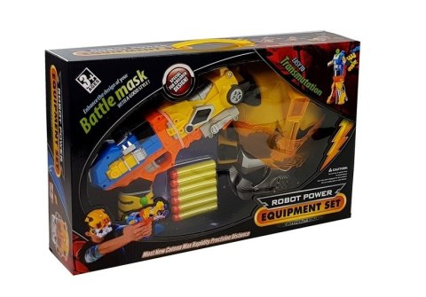 Pistolet na Strzałki Piankowe Robot 2w1 + Maska Pistolet na Strzałki Piankowe Robot 2w1 + Maska