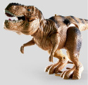 MEGA DINOZAUR T-REX TYRANOZAUR CHODZI RYCZY - BRĄZOWY
