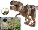 MEGA DINOZAUR T-REX TYRANOZAUR CHODZI RYCZY - BRĄZOWY
