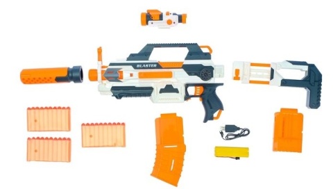 KARABIN AUTOMAT NA STRZAŁKI DO NERF +Akumulatorek KARABIN AUTOMAT NA STRZAŁKI DO NERF +Akumulatorek