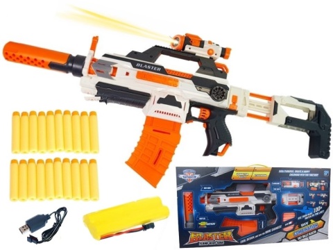 KARABIN AUTOMAT NA STRZAŁKI DO NERF +Akumulatorek KARABIN AUTOMAT NA STRZAŁKI DO NERF +Akumulatorek