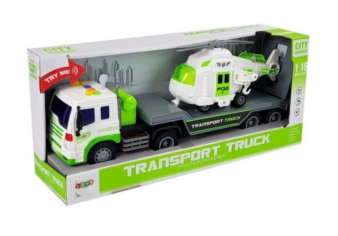 Auto Transporter na Baterie 1:16 z Helikopterem Auto Transporter na Baterie 1:16 z Helikopterem