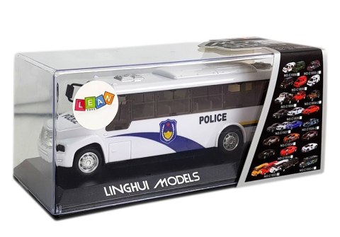 Autobus Policyjny Bus Policja Biały z Naciągiem Dźwięk Autobus Policyjny Bus Policja Biały z Naciągiem Dźwięk