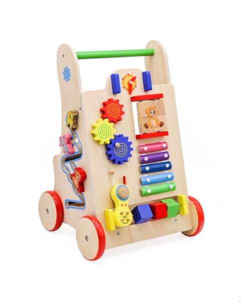 Pchacz chodzik drewniany kostka edukacyjna 6w1 Pchacz chodzik drewniany kostka edukacyjna 6w1