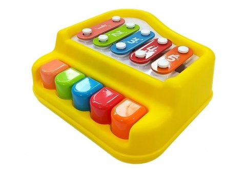 Pianinko Cymbałki Dzwonki Dla Malucha Żółte Pianinko Cymbałki Dzwonki Dla Malucha Żółte