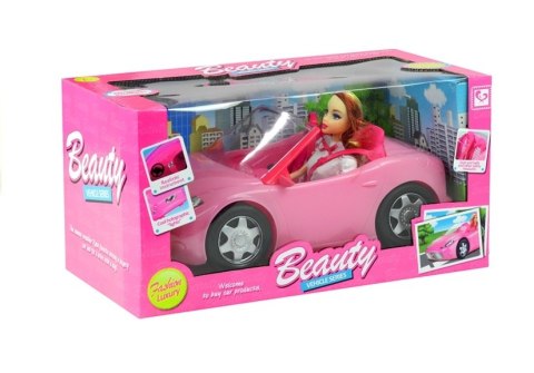 RÓŻOWY KABRIOLET DLA LALEK AUTO + LALKA GRATIS RÓŻOWY KABRIOLET DLA LALEK AUTO + LALKA GRATIS