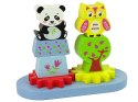 Drewniane Zwierzątka Sorter Sowa Panda Koła Zębate Drewniane Zwierzątka Sorter Sowa Panda Koła Zębate