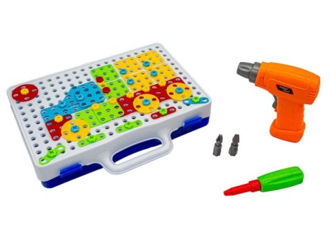 Edukacyjna Układanka,Puzzle,Klocki Kreatywna Mozaika, Wkrętarka 151 El Zestaw Konstrukcyjny Edukacyjna Układanka,Puzzle,Klocki Kreatywna Mozaika, Wkrętarka 151 El Zestaw Konstrukcyjny