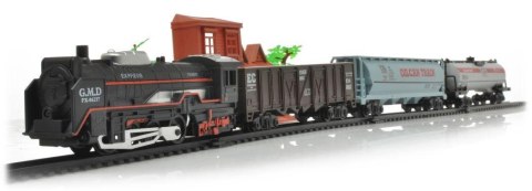 Elektryczna Kolejka Rail King, Parowóz + 3 Wagony Elektryczna Kolejka Rail King, Parowóz + 3 Wagony
