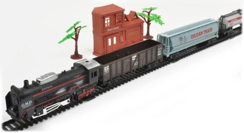 Elektryczna Kolejka Rail King, Parowóz + 3 Wagony Elektryczna Kolejka Rail King, Parowóz + 3 Wagony