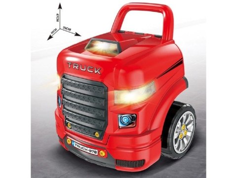 Zestaw Mechanika, Samochód Auto Silnik Do Rozkręcania, Warsztat 61 Elementów, Ciężarówka, Czerwony Truck Zestaw Mechanika, Samochód Auto Silnik Do Rozkręcania, Warsztat 61 Elementów, Ciężarówka, Czerwony Truck