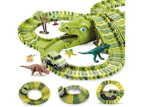Duży Tor Samochodowy, Wyścigowy - Park Dinozaurów 240 El. Duży Tor Samochodowy, Wyścigowy - Park Dinozaurów 240 El.