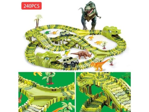 Duży Tor Samochodowy, Wyścigowy - Park Dinozaurów 240 El. Duży Tor Samochodowy, Wyścigowy - Park Dinozaurów 240 El.