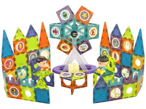 Klocki Magnetyczne Budowle 3D Diabelski Młyn 155 Elementów Klocki Magnetyczne Budowle 3D Diabelski Młyn 155 Elementów