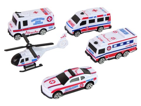 Zestaw Autek Resoraki Pojazdy Straż Pożarna Ambulans Zestaw Autek Resoraki Pojazdy Straż Pożarna Ambulans