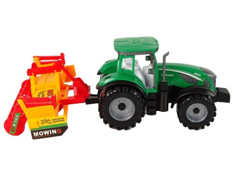 Zielony Traktor z Pomarańczowym Kultywatorem Napęd dla Dzieci Zielony Traktor z Pomarańczowym Kultywatorem Napęd dla Dzieci