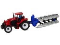 Traktor z Pługiem Plastikowy Czerwony Niebieski Traktor z Pługiem Plastikowy Czerwony Niebieski