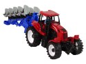 Traktor z Pługiem Plastikowy Czerwony Niebieski Traktor z Pługiem Plastikowy Czerwony Niebieski