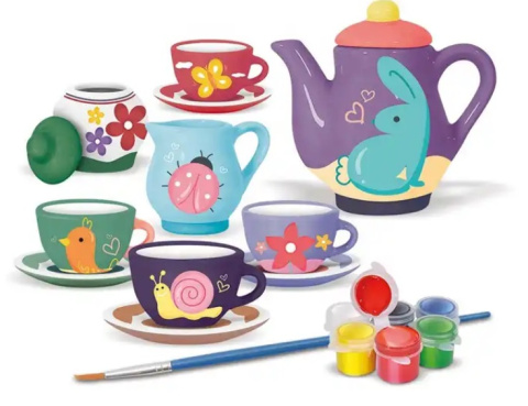 Zestaw Do Herbaty DIY Farby Malowanie Porcelana Zestaw Do Herbaty DIY Farby Malowanie Porcelana