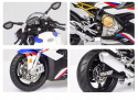 Motocykl Model BMW S1000RR Biały Dźwięki Światła