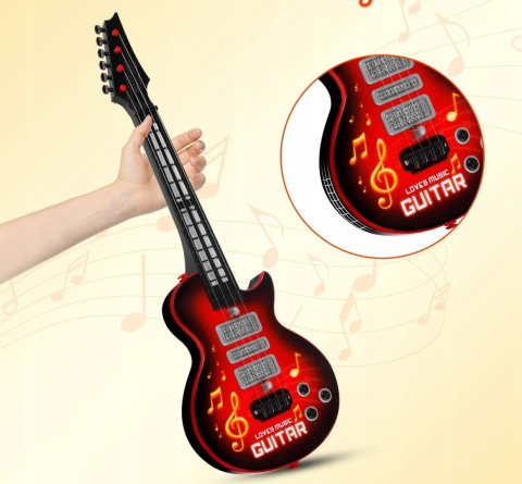 BEZPRZEWODOWA GITARA ELEKTRYCZNA DLA DZIECI BEZPRZEWODOWA GITARA ELEKTRYCZNA DLA DZIECI