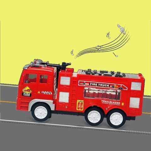 DUŻY WÓZ STRAŻACKI STRAŻ POŻARNA DŹWIĘKI CZUJNIK BUMP & GO DUŻY WÓZ STRAŻACKI STRAŻ POŻARNA DŹWIĘKI CZUJNIK BUMP & GO