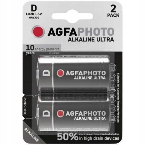 2x BATERIA AGFAPHOTO ULTRA D LR20 R20 ALKALICZNA 2x BATERIA AGFAPHOTO ULTRA D LR20 R20 ALKALICZNA