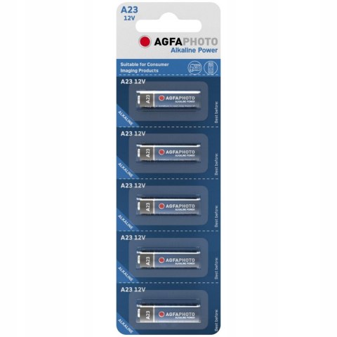 5x BATERIA ALARMOWA AGFAPHOTO A23 LR23A 12V ALKALI 5x BATERIA ALARMOWA AGFAPHOTO A23 LR23A 12V ALKALI