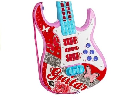 GITARA ELEKTRYCZNA dla dzieci MIKROFON Struny GITARA ELEKTRYCZNA dla dzieci MIKROFON Struny