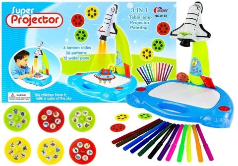 PROJEKTOR RZUTNIKA DLA DZIECI Rakieta + 36 wzorów obrazków PROJEKTOR RZUTNIKA DLA DZIECI Rakieta + 36 wzorów obrazków
