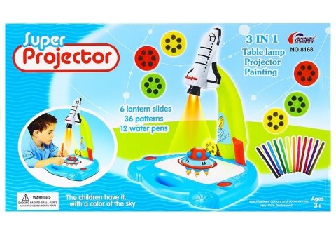 PROJEKTOR RZUTNIKA DLA DZIECI Rakieta + 36 wzorów obrazków PROJEKTOR RZUTNIKA DLA DZIECI Rakieta + 36 wzorów obrazków