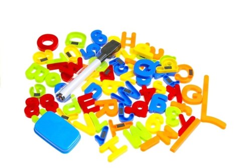 DUŻA TABLICA MAGNETYCZNA Magnes - Literki i cyferki + Akc DUŻA TABLICA MAGNETYCZNA Magnes - Literki i cyferki + Akc
