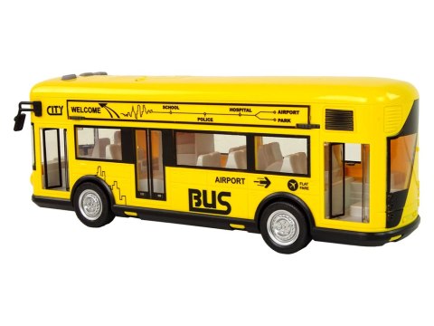 Autobus Miejski Żółty Z Napędem Frykcyjnym 1:18 Autobus Miejski Żółty Z Napędem Frykcyjnym 1:18
