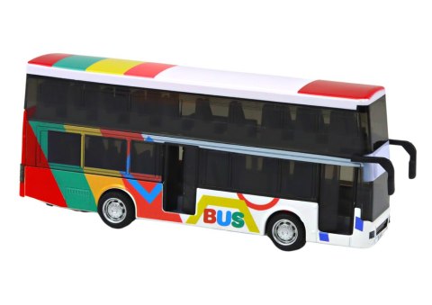 Autobus Dwupiętrowy Z Napędem Metalowy Kolorowy Światła Dźwięki Autobus Dwupiętrowy Z Napędem Metalowy Kolorowy Światła Dźwięki