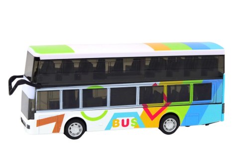 Autobus Dwupiętrowy Z Napędem Metalowy Kolorowy Światła Dźwięki Autobus Dwupiętrowy Z Napędem Metalowy Kolorowy Światła Dźwięki