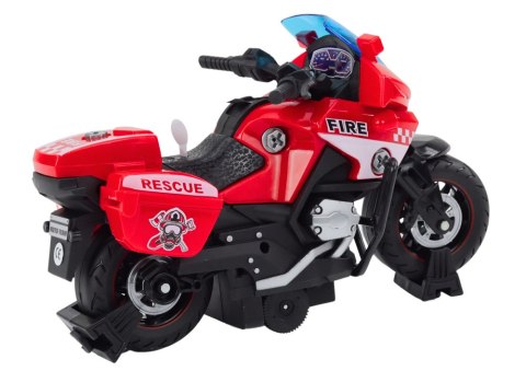 Motocykl Do Skręcania Ratunkowy DIY Światła Dźwięki Czerwony Motocykl Do Skręcania Ratunkowy DIY Światła Dźwięki Czerwony