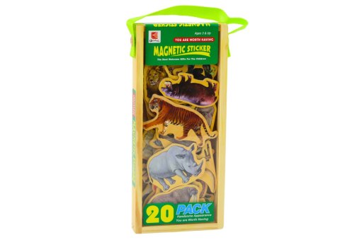 Zestaw Magnesy Drewniane Dzikie Zwierzęta Safari 20 Sztuk Zestaw Magnesy Drewniane Dzikie Zwierzęta Safari 20 Sztuk