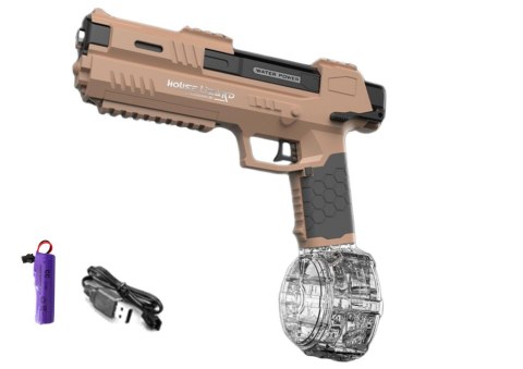 Pistolet Broń Na Wodę Automatyczny Brązowy Przeźroczysty Pojemnik Pistolet Broń Na Wodę Automatyczny Brązowy Przeźroczysty Pojemnik