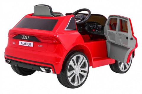 Audi Q8 Lift na akumulator dla dzieci Czerwony + Pilot + EVA + Wolny Start + MP3 USB + LED Audi Q8 Lift na akumulator dla dzieci Czerwony + Pilot + EVA + Wolny Start + MP3 USB + LED