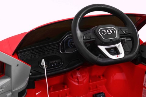 Audi Q8 Lift na akumulator dla dzieci Czerwony + Pilot + EVA + Wolny Start + MP3 USB + LED Audi Q8 Lift na akumulator dla dzieci Czerwony + Pilot + EVA + Wolny Start + MP3 USB + LED