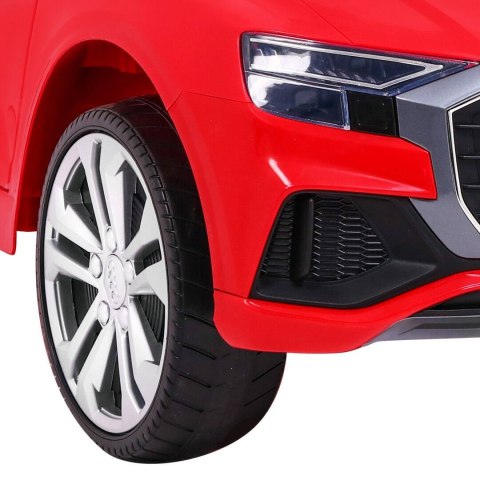 Audi Q8 Lift na akumulator dla dzieci Czerwony + Pilot + EVA + Wolny Start + MP3 USB + LED Audi Q8 Lift na akumulator dla dzieci Czerwony + Pilot + EVA + Wolny Start + MP3 USB + LED