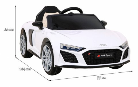 Audi R8 LIFT Samochodzik na akumulator Biały + Pilot + Koła EVA + MP3 + LED Audi R8 LIFT Samochodzik na akumulator Biały + Pilot + Koła EVA + MP3 + LED